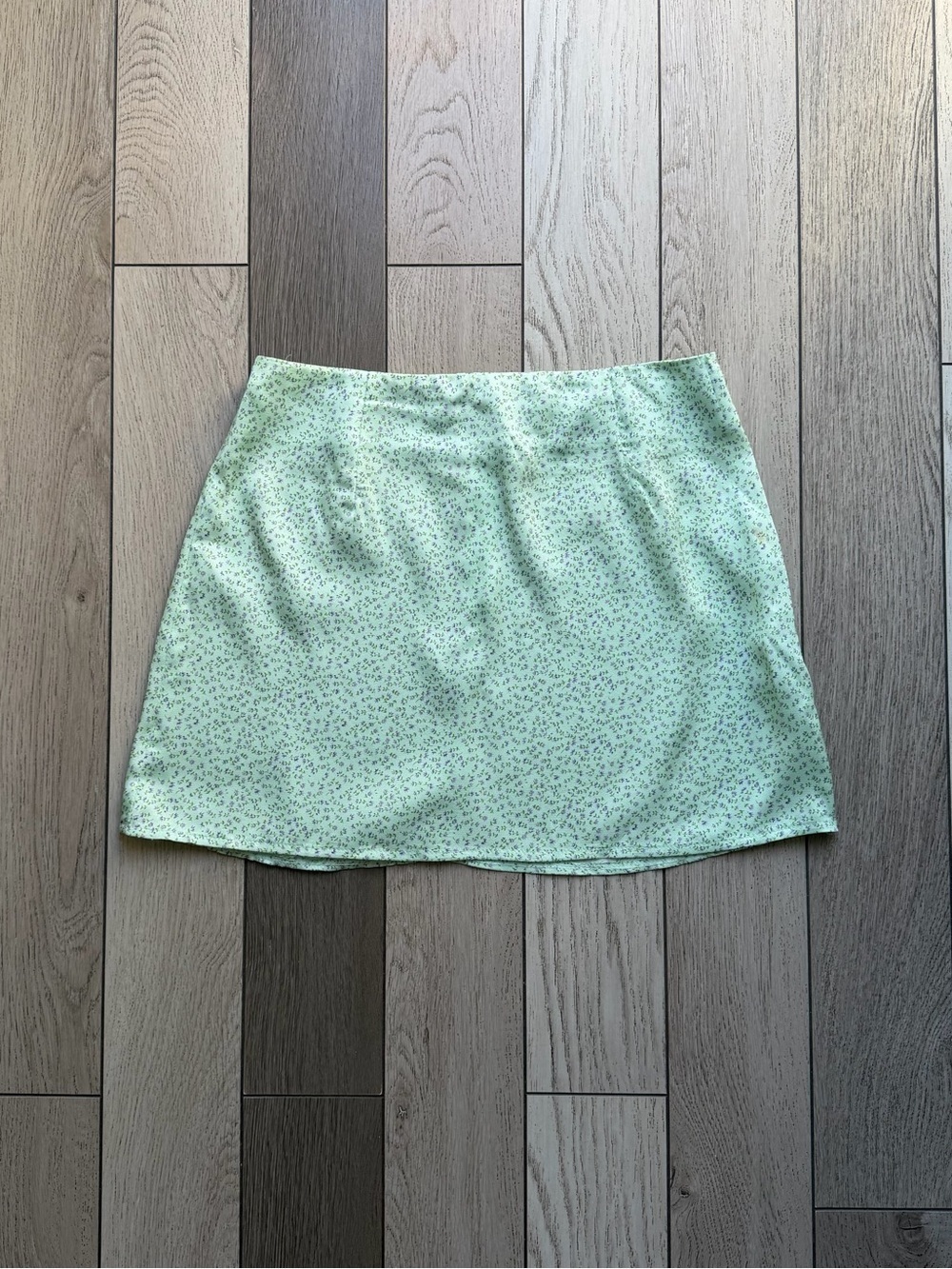 Princess Polly Mint Floral A-Line Mini Skirt size 6